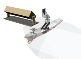 Graphic showing pitch and heave experiment setup